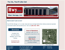 Tablet Screenshot of hwy933ministorage.com